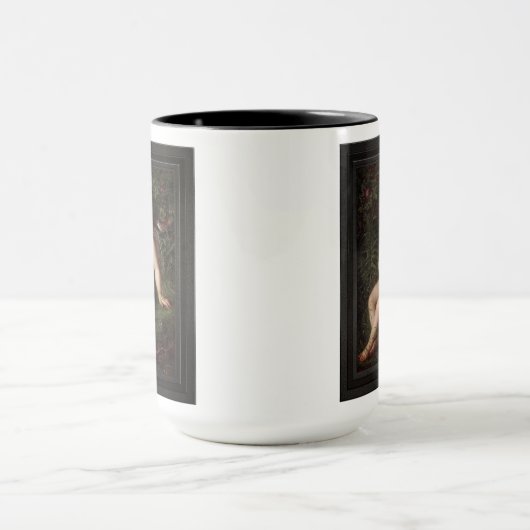 Putto Füttre eine Erdbeere zu einem Vogel Tasse (Zentrum)