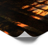 Putto in blauer Himmel verströmt eine Kaskade weiß Poster (Ecke)