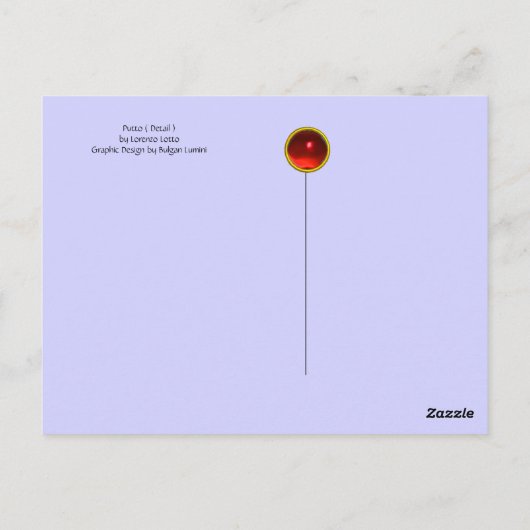 Putto in blauer Himmel verströmt eine Kaskade weiß Postkarte (Rückseite)