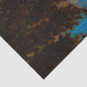 Putto in blauer Himmel verströmt eine Kaskade weiß Seidenpapier (Detail)