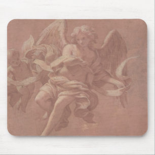 Putto und Engel, die einen Banderole halten Mousepad