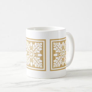 Putty Acorn und Leaf Tile Design Coffee Tasse