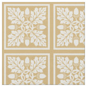 Putty Acorn und Leaf Tile Design Stoff (Nahaufnahme)