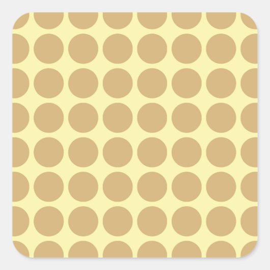 Putty Cream Neutral Dots Quadratischer Aufkleber (Vorderseite)