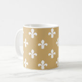 Putty Neutral Fleur de Lys Kaffeetasse (Vorderseite Links)