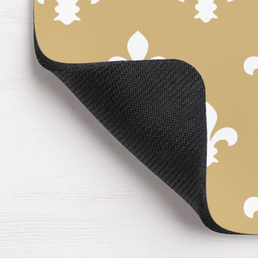 Putty Neutral Fleur de Lys Mousepad (Ecke)