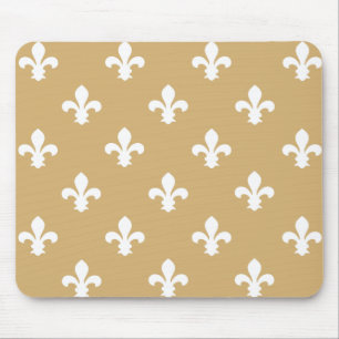 Putty Neutral Fleur de Lys Mousepad