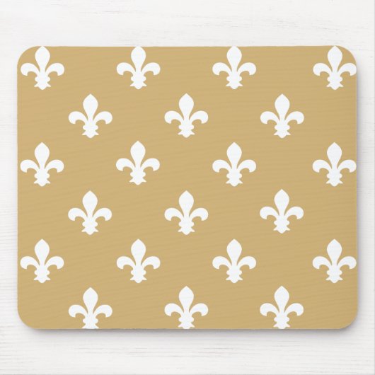 Putty Neutral Fleur de Lys Mousepad (Vorne)