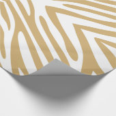 Putty Neutral Zebra Geschenkpapier (Ecke)
