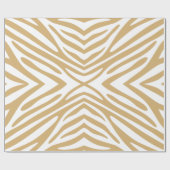 Putty Neutral Zebra Geschenkpapier (Flach)