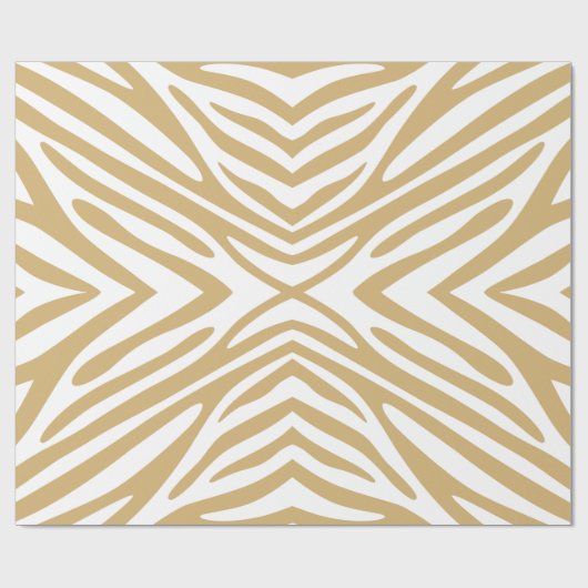 Putty Neutral Zebra Geschenkpapier (Flach)