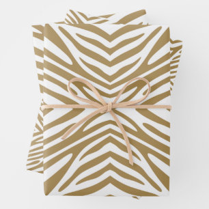 Putty Neutral Zebra Geschenkpapier Set
