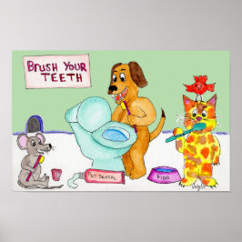 Putz deine Zähne! Poster