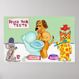 Putz deine Zähne! Poster