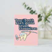 Putz dir die Zähne! Postkarte (Stehend Vorderseite)