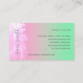 Putz-Minze-Rosa-Nägel-Fotomodell Visitenkarte (Rückseite)