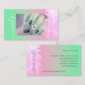 Putz-Minze-Rosa-Nägel-Fotomodell Visitenkarte (Vorne/Hinten)