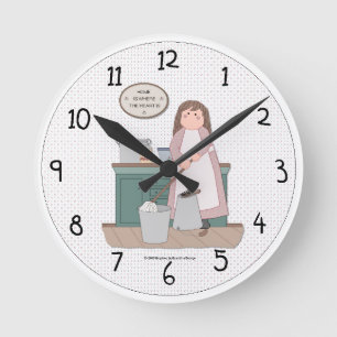 Putz-Tag-Land-Wanduhr Runde Wanduhr