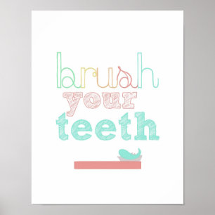 Putze dein Zahnpflaster Poster