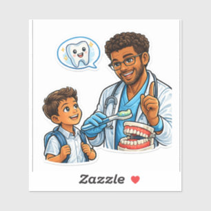 Putze deine Zähne Süßer Zahnarzt Aufkleber 🦷