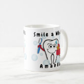Putzen Sie Ihre Zähne lächeln eine Weile Kaffeetasse (VorderseiteRechts)