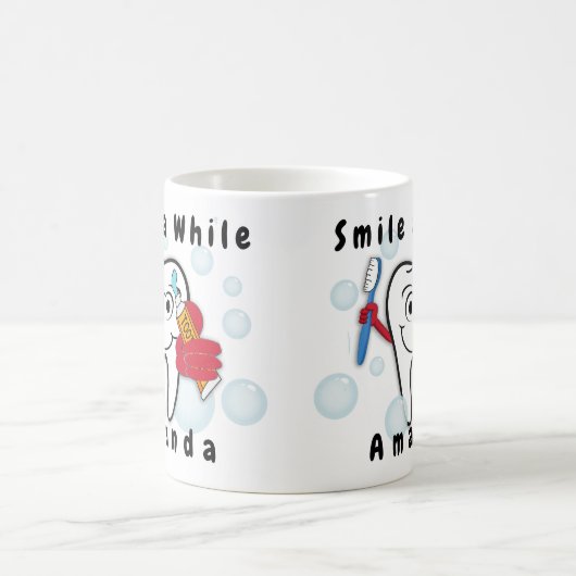 Putzen Sie Ihre Zähne lächeln eine Weile Kaffeetasse (Mittel)