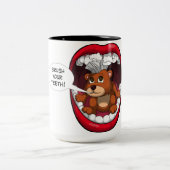 Putzen Sie Ihre Zähne Zweifarbige Tasse (Mittel)