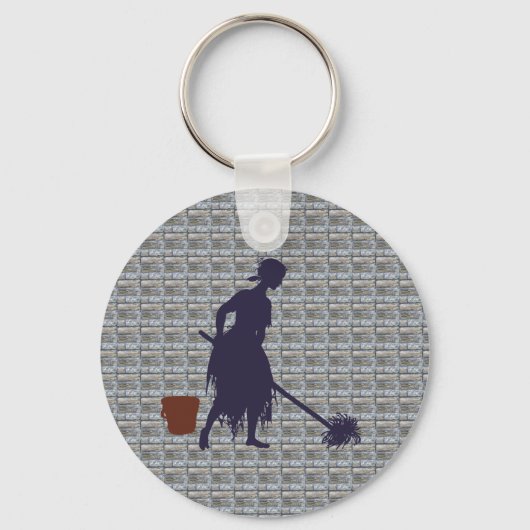 Putzfrau Aschenputtel charwoman Cinderella Schlüsselanhänger (Vorderseite)
