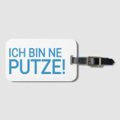 Putzfrau Spruch funny putzen Gepäckanhänger (Vorderseite (Horizontal))
