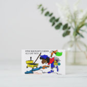 Putzfrau Visitenkarte (Stehend Vorderseite)