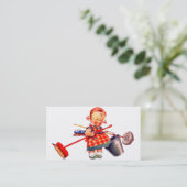 Putzfrau Visitenkarte (Stehend Vorderseite)