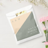 Putzgraue und creme Minimalistische Monogramm Hoch Geschenktütchen (Versiegelt)