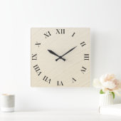 Putzhintergrund Quadratische Wanduhr (Zuhause)