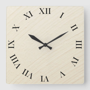 Putzhintergrund Quadratische Wanduhr