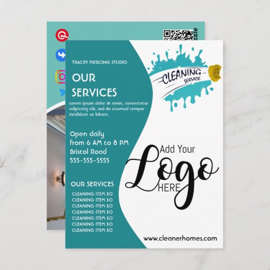 Putzposter STUDIO Plakat Flyer Postca Postkarte (Vorne/Hinten)