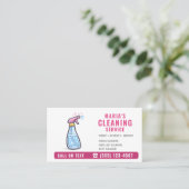 Putzservice Pink Maid Visitenkarte (Stehend Vorderseite)