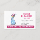 Putzservice Pink Maid Visitenkarte (Vorderseite)