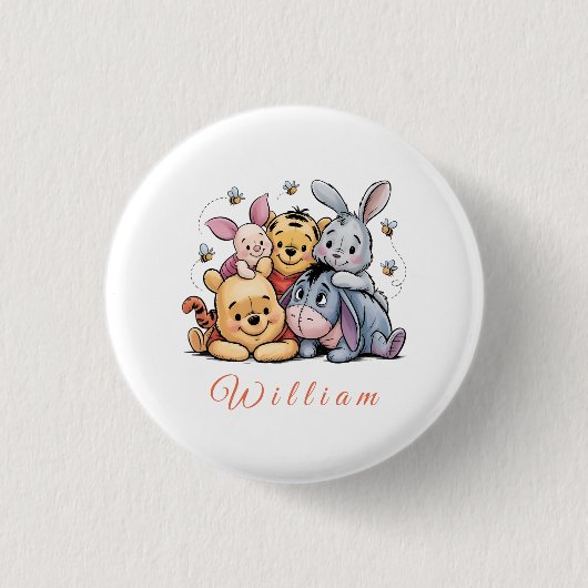 Puuh & Freunde Pastell Button (Vorderseite)