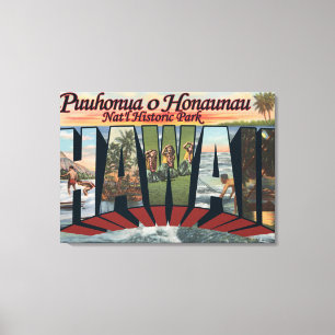 Puuhonua o Honaunau Park, Hawaii Leinwanddruck