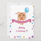 Puurfect Party Kitty Einladung (Rückseite)