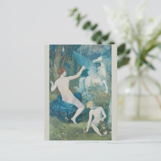 Puvis de Chavannes Fantasy CC0111 Dreamlike Postkarte (Stehend Vorderseite)