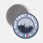 Puy Saint Vincent Skistation Magnet (Vorderseite/Rückseite)