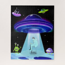 PUZZEL: Lustige Alien-UFO-Entführung Puzzle