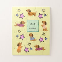 PUZZELS CHILDREN: Dachshund Personalized Jigsaw