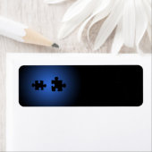 Puzzle649 PUZZLE PIECES BLACKS BLUES DIGITALE WALL (Insitu)