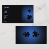 Puzzle649 PUZZLE PIECES BLACKS BLUES DIGITALE WALL Visitenkarte (Vorne/Hinten)