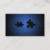 Puzzle649 PUZZLE PIECES BLACKS BLUES DIGITALE WALL Visitenkarte (Rückseite)