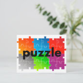 puzzle パズル postkarte (Stehend Vorderseite)