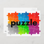 puzzle パズル postkarte (Vorne/Hinten)