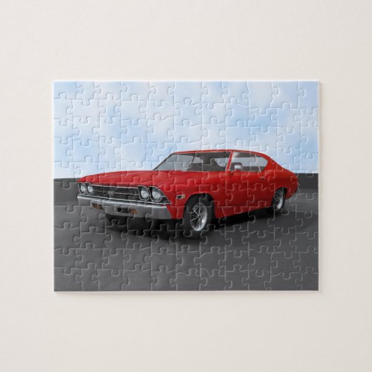 Puzzle:1969 Chevelle SS: Roter Finish Puzzle (Horizontal)